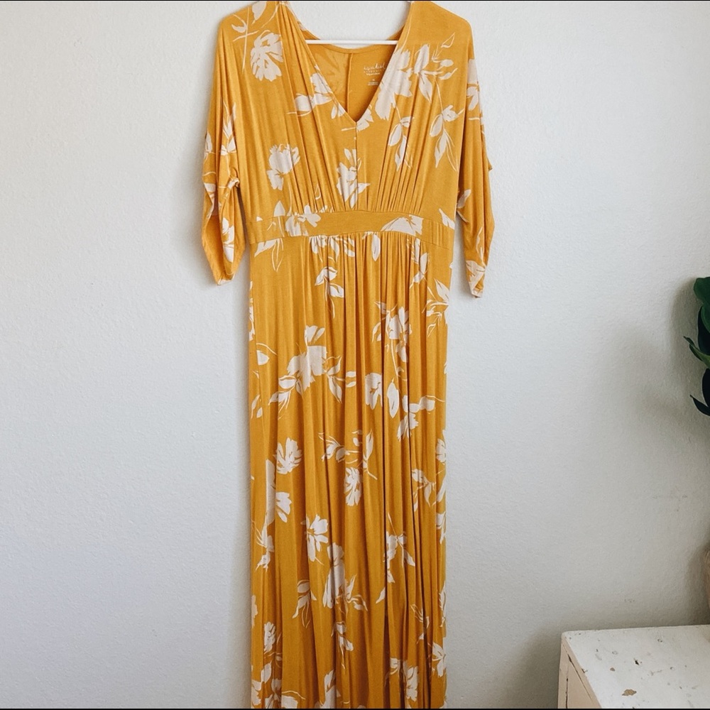 Yellow Maxi Maternity dress